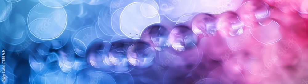 Poster abstract blue and pink blurred backgrounds in the style of rounded forms generative ai