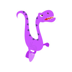 Cute dinosaurs on white background. Vector image