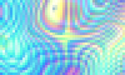 Obraz premium Trippy psychedelic colorful neon geometric shapes abstract background, Pixelated vector pattern