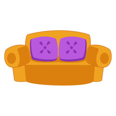 Modern sofa for living room . Vector image
