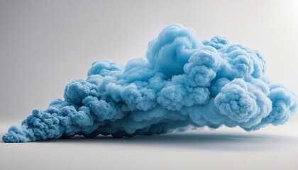 Realistic Blue Smoke Effect on Transparent Background