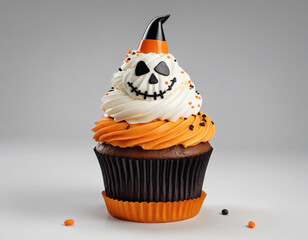 Halloween-themed Cupcake Cutout with Transparent Background