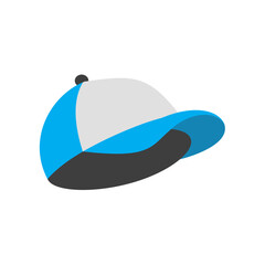 Hat blue color. Flat image