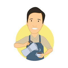 Barista coffee in coffeeshop image