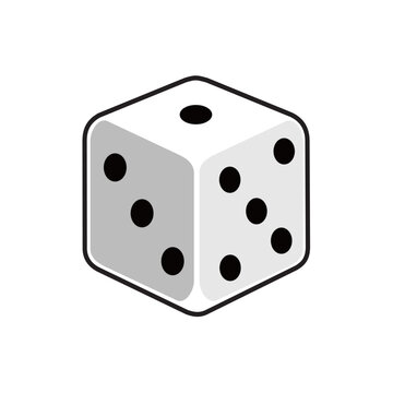 Dice icon Lucky number. Vector image