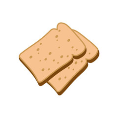 Bread for breakfast. vector image