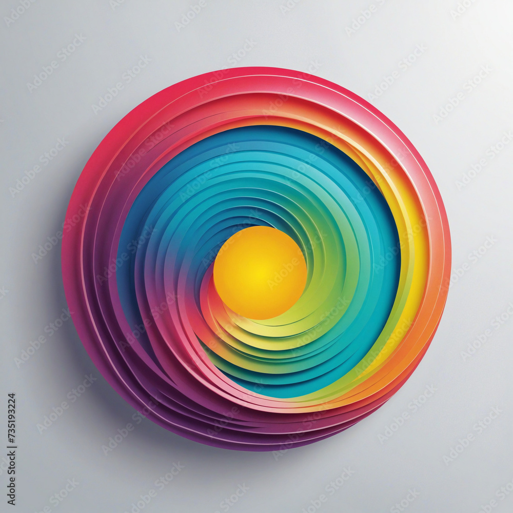 Aufkleber gradient filled circular abstract svg shape
