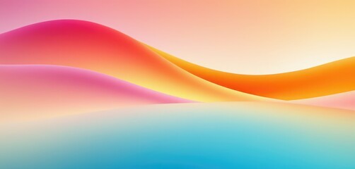 Obraz premium Light waves of a bright and soft multicolored gradient