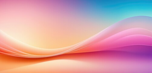 Obraz premium Curled lines of beige and pink gradient