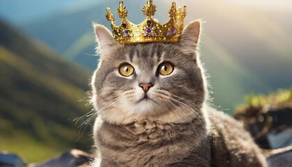 Generated image of a cat wearing a crown