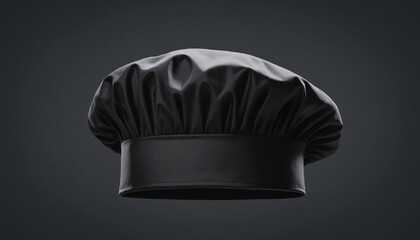 Cut out black chef hat