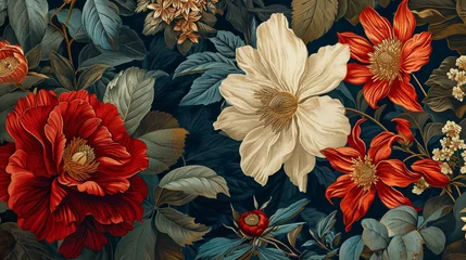 Rolgordijnen illustration of colorful flowers © jr-art