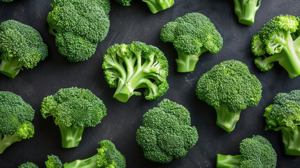 broccoli on rough background  - obrazy, fototapety, plakaty