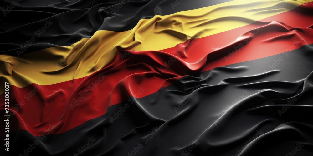 Fototapete a flag with a black and red background and a yellow stripe. suitable for various uses