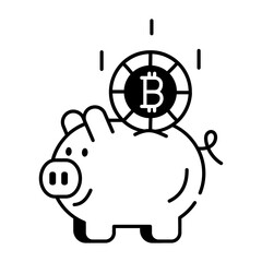 Blockchain Currencies Linear icon