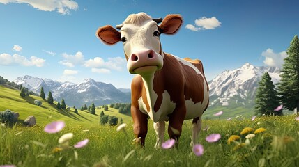 milk cow emoji - obrazy, fototapety, plakaty