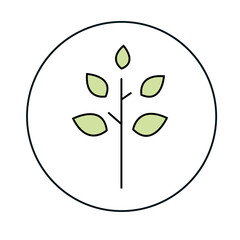 Tree. Linear color vector icon.