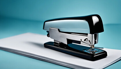 stapler with staples - obrazy, fototapety, plakaty