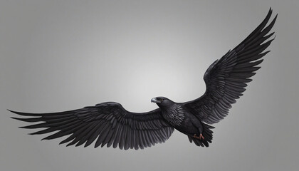 Obraz premium Black wings, silhouette