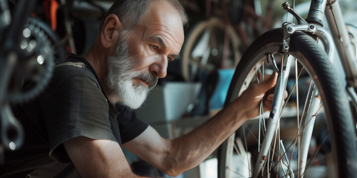 Fahrradreparatur in der Fahrradwerksatt