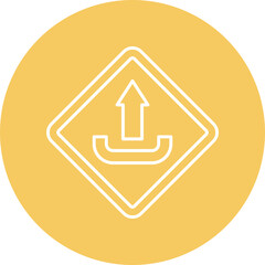 Upload Line Circle Icon For Personal And Commercial Use