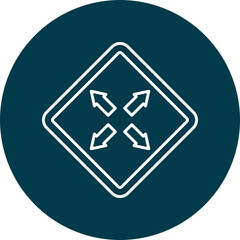 Maximize Line Circle Icon For Personal And Commercial Use