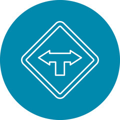 Junction Line Circle Icon For Personal And Commercial Use