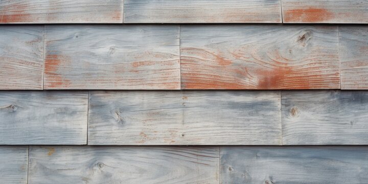 A detailed view of a wooden wall with paint that is peeling off. This image can be used to depict aging, decay, or rustic textures.