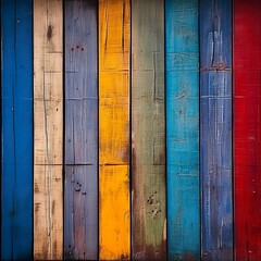 Colorful wooden wall, background, wallpaper