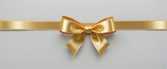 Golden ribbon and bow, sliced