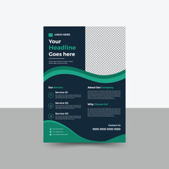 Corporate modern business flyer template design. abstract organic shapes flyer and creative design, vector illustration template in A4 size.
