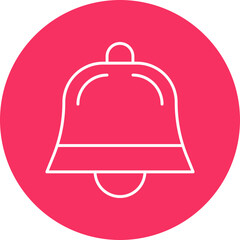 Bell Line Circle Icon