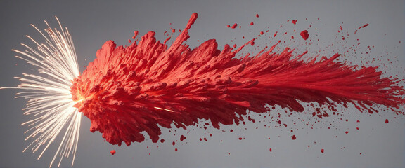 Red burst collection on clear backdrop - Creative design