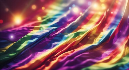 Obraz premium Rainbow Flag Silk Drape