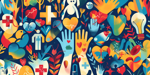 human rights ,  hands releasing heart and love , peace