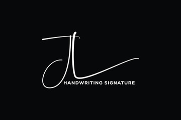  JL initials Handwriting signature logo. JL Hand drawn Calligraphy lettering Vector. JL letter real estate, beauty, photography letter logo design.