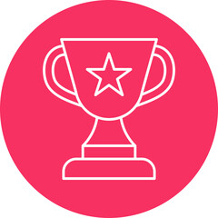 Trophy Line Circle Icon