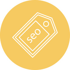 Seo Tag Line Circle Icon