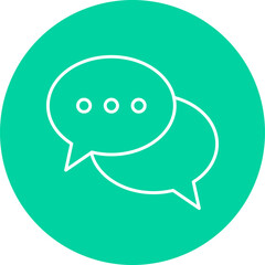 Conversation Line Circle Icon