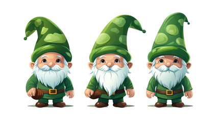 Obraz premium St. Patrick's Day Gnomes, isolated on white background, png
