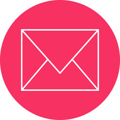 Mail Line Circle Icon