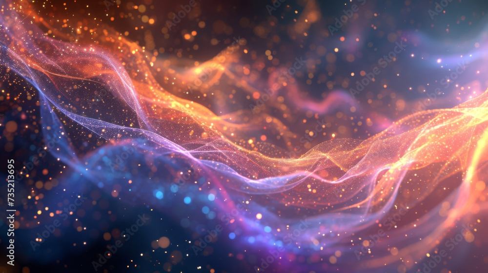 Poster delicate threads of celestial magic intertwining and weaving a tapestry of mystical wonder in the ai