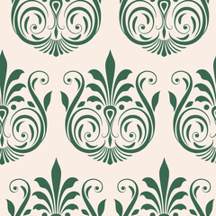 Elegance Damask classical luxury seamless pattern background