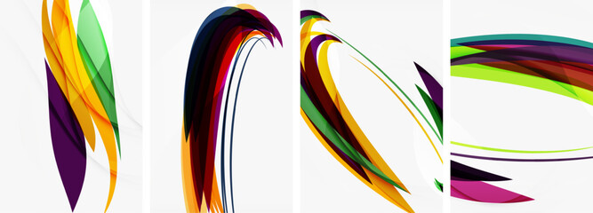 Abstract colorful wave posters for wallpaper, business card, cover, poster, banner, brochure, header, website