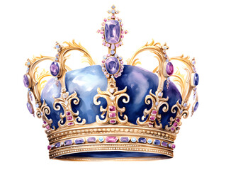 Royal Crown Illustration on White Background
