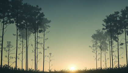 Dawn Among the Trees