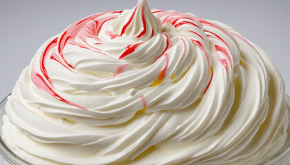 Whipped cream, sliced off