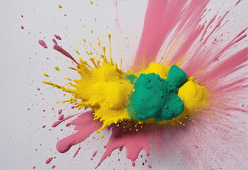 Colorful Holi Powder Blast