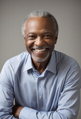 Experienced Black businessman with a smile portrait.