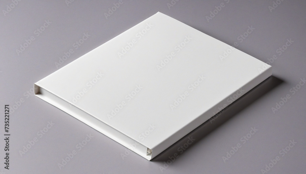 Poster white book cover mockup with closed pages, png file of isolated object with shadow on clear backgrou